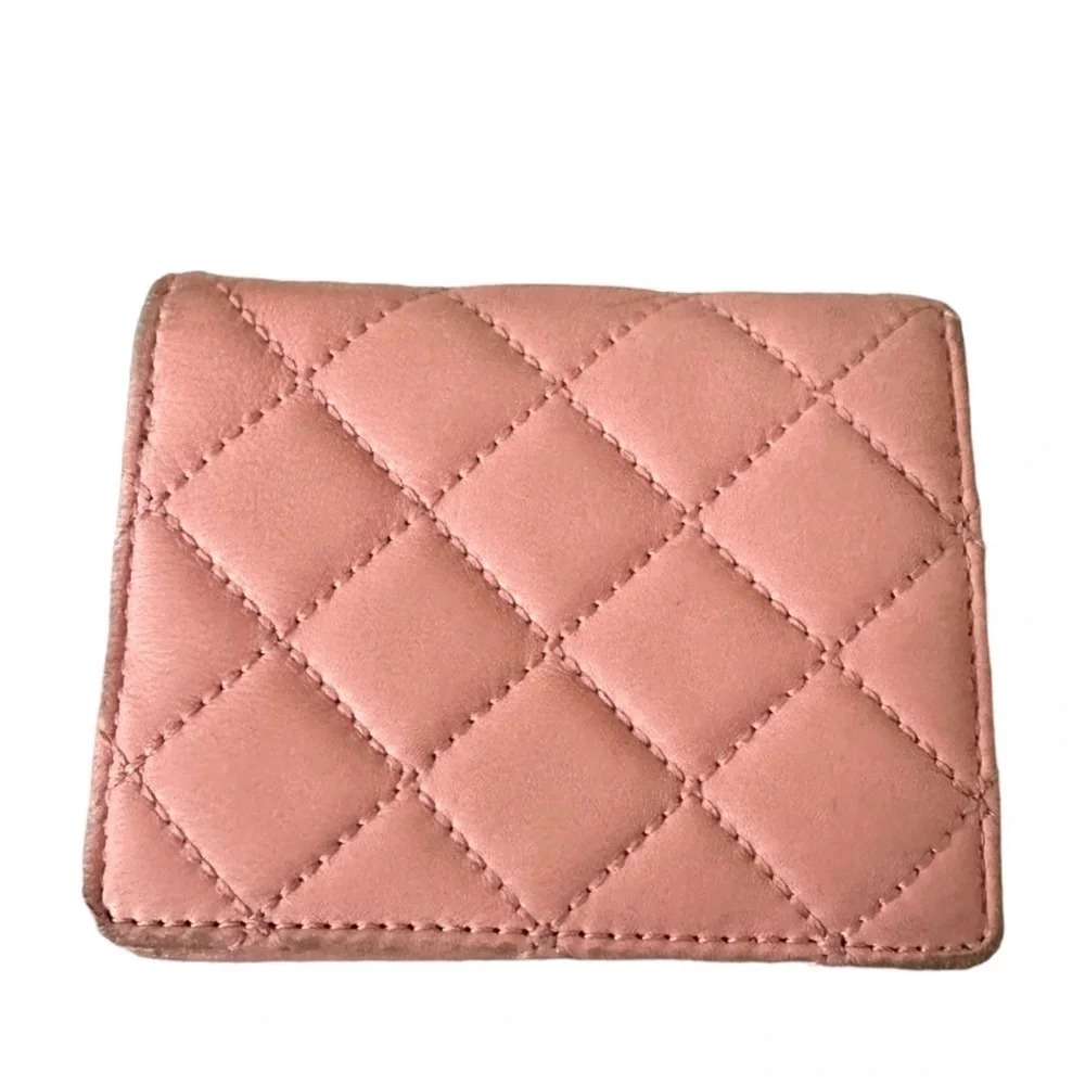 Michael Kors Pink Quilted Leather Bi-Fold Wallet